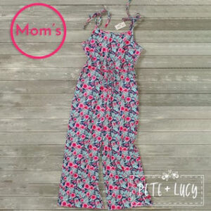 Girls' Floral Print Jumpsuit